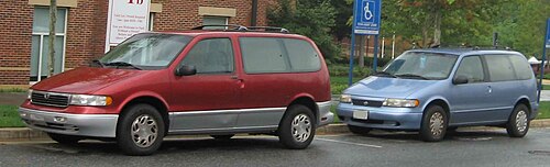 Mercury Villager (red) and Nissan Quest (blue) Mercury Villager and Nissan Quest.jpg