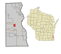 Thumbnail for File:Milwaukee County Wisconsin incorporated and unincorporated areas West Milwaukee highlighted.svg