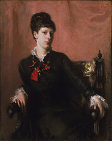 Fanny Watts, Sargent's childhood friend. The first painting at Paris Salon, 1877, Philadelphia Museum of Art