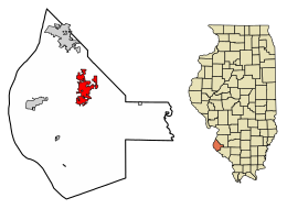 Location in Monroe County, Illinois