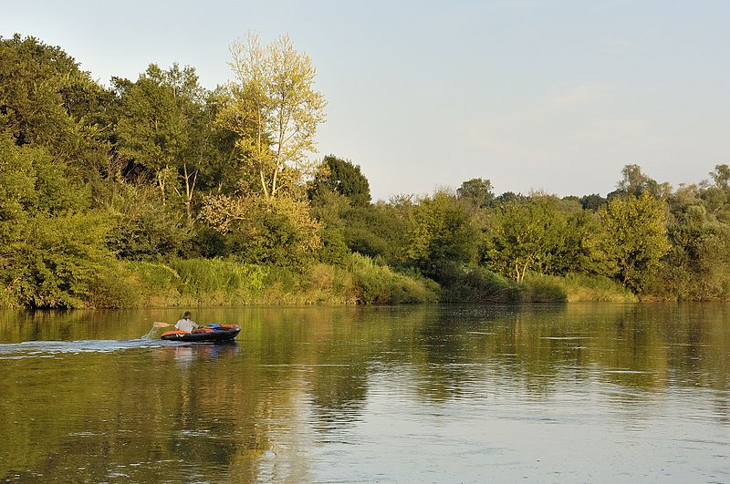 File:Morava river between Austria and Slovakia during sunset.jpg