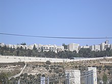 גן עמק צורים, וברקע קמפוס האוניברסיטה העברית בהר הצופים