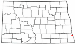 Localización de Abercrombie en el Condado de Richland, Dakota del Norte