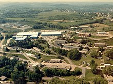 NIOSH absorbed the Bureau of Mines' research activities in 1996, along with its facilities in the Pittsburgh area dating from 1910. NIOSH Pittsburgh Laboratory aerial.jpg