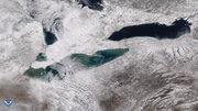 Thumbnail for File:NOAA-20 Sees Snow Blanketing Northern US and Canada (NESDIS 2020-01-24 Erie-Closeup).png