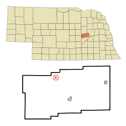 Location of Belgrade, Nebraska