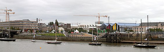 Le site des chantiers navals réaménagé.