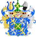 Het wapen van Merenberg als hartschild op het wapen van de graven van Nassau en Saarbrücken