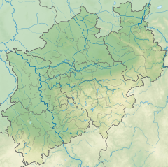 Mapa lokalizacyjna Nadrenii Północnej-Westfalii