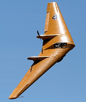 Photograph of the Northrop N-9M in flight