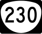 Oregon Route 230 işaretçisi
