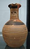 Vaza geometrijskog stila, oko 750. p. n. e. Arheološki muzej Atine.