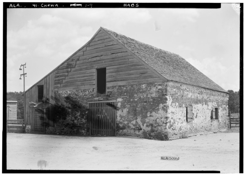 File:Old Mule Stable. - Chewacla Limeworks, Limekiln Road, Chewacla, Lee County, AL HABS ALA,41-CHEWA,1-9.tif