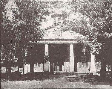 The Old Barbour County Courthouse (1844-46) was on the same site as its successor. (Photo ca 1890.) Old Philippi Court House.jpg