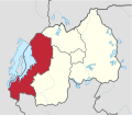 English: Location of Western (Ouest) Province in Rwanda