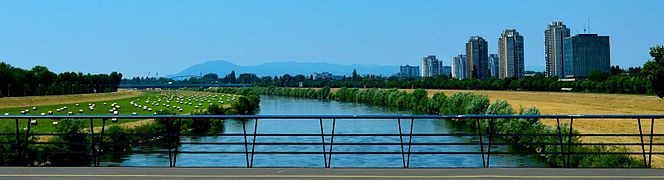 Sava flowing through Zagreb.