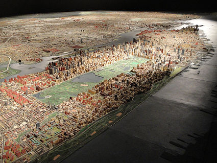 The repeatedly updated Panorama of the City of New York, as it appeared in 2011