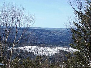 Aerial view of Parent from the Radar Station mountain