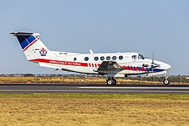 Beechcraft King Air в специальной ливрее скорой помощи штата Виктория