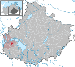 Poziția Penkow pe harta districtului Mecklenburgische Seenplatte