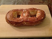 Philly-style soft pretzel Philly style pretzel.JPG