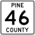Pine County 46-yo'nalish MN.svg