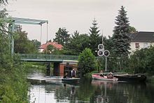 Klappbrücke über die Stör in Plate