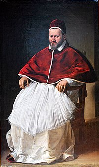 Paavali V Caravaggion maalaamana.