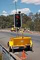 Temporary LED traffic lights with sensor in Australia