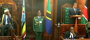 Tanzanian President Jakaya Kikwete addressing the Assembly President Kikwete addressing the EALA.jpg