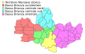 Provincial map subdivided in territories and municipalities