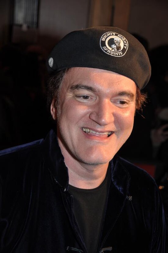 Writer-director Quentin Tarantino in Paris at the film's French premiere, January 2013