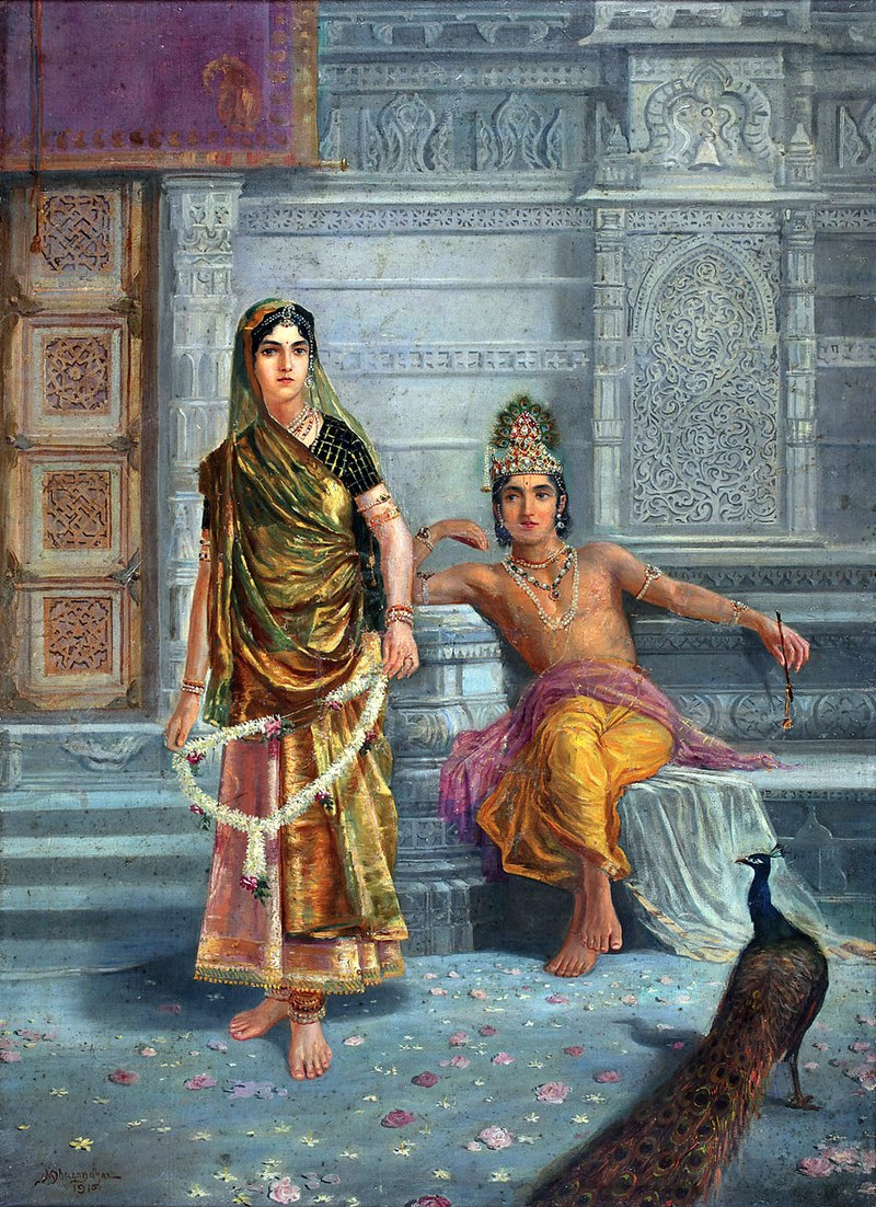 File:Radha and Krishna by DHURANDHAR MV.jpg - Wikimedia Commons
