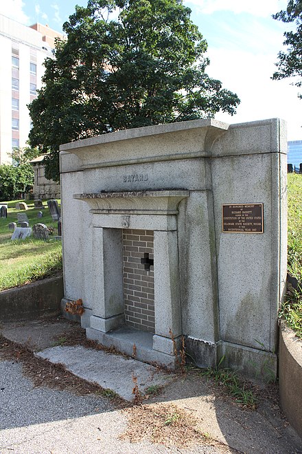 Richard Bassett grave in Wilmington and Brandywine Cemetery