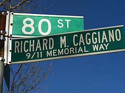 Street sign for Richard M. Caggiano 9/11 Memorial Way Richard M Caggiano 9-11 Memorial Way.jpg