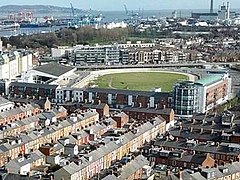 View of Ringsend showing Shelbourne Park Ringsend view from Montevetro building (cropped).jpg
