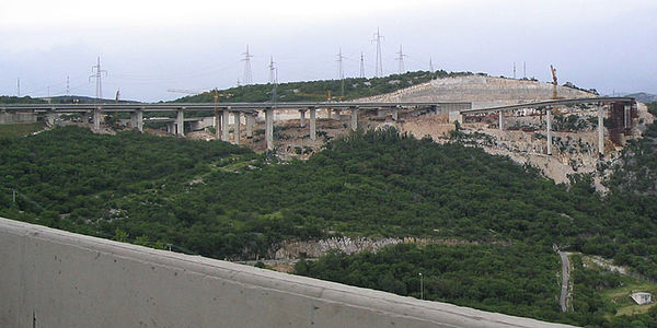 Sveti Kuzam interchange, the southern terminus of the A7