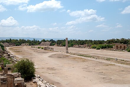 The well preserved Roman hippodrome.