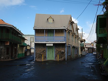 French Quarter of Roseau in the early morning