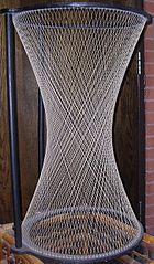 A hyperboloid of one sheet is a doubly ruled surface, and it may be generated by either of two families of straight lines.