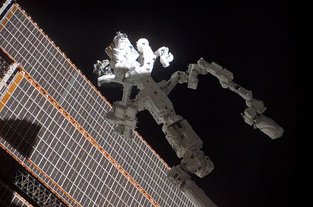 Dextre on the end of Canadarm2