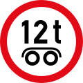 R245: Vehicles exceeding 12 tonnes on a tandem axle prohibited