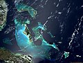 Satellite image of Bahamas in April 2000
