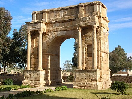 Triumphal arch of the Tetrarchy, Sbeitla, Tunisia