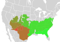 Range of the Eastern Fence Lizard (Sceloporus undulatus)