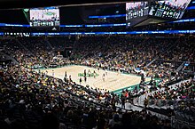 Climate Pledge Arena is also home to the Seattle Storm and was the home of the Seattle SuperSonics from 1967 to 2008. Seattle Storm vs Atlanta Dream at Climate Pledge Arena (July 2022) - 01.jpg