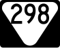 State Route 298 маркер