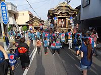 山車同士のすれ違い