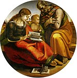 Signorelli, sainte famille du côté guelfe, office, diam. 124 cm.jpg