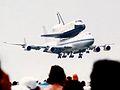 Space shuttle Enterprise piggy-backed on a Boeing 747.jpg, located at (33, 30)